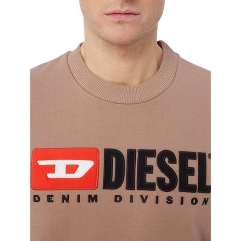 Diesel Swetshirt Retros דיזל סווטשירט לוגו לגבר חום